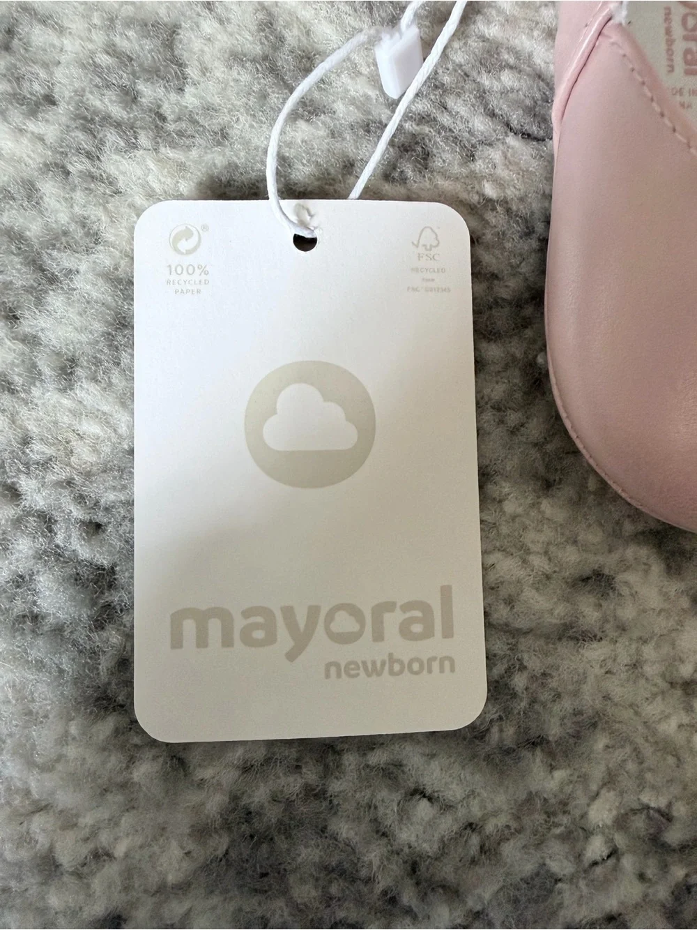 Mayoral Pink Mary Jane Baby Shoes with Floral Accent